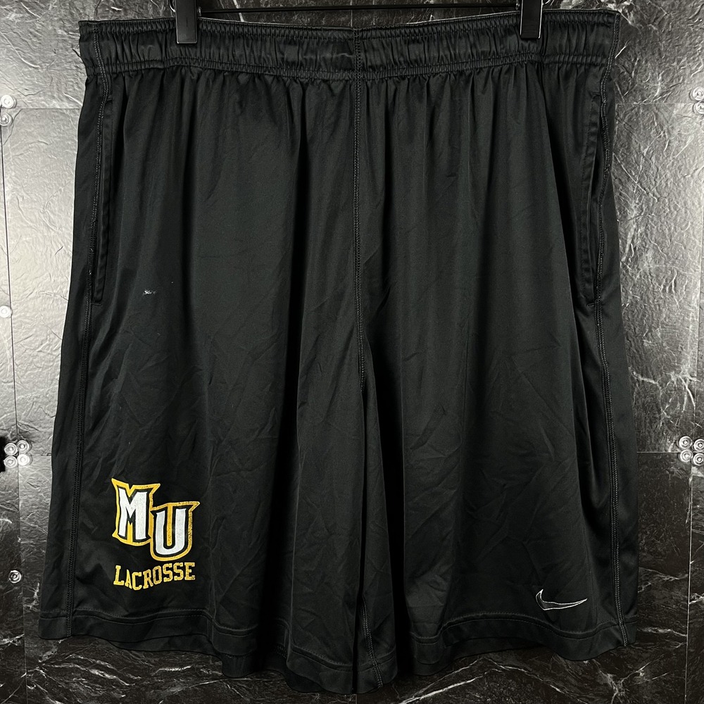Nike Men's Black Dri-Fit Lacrosse Running Shorts XL